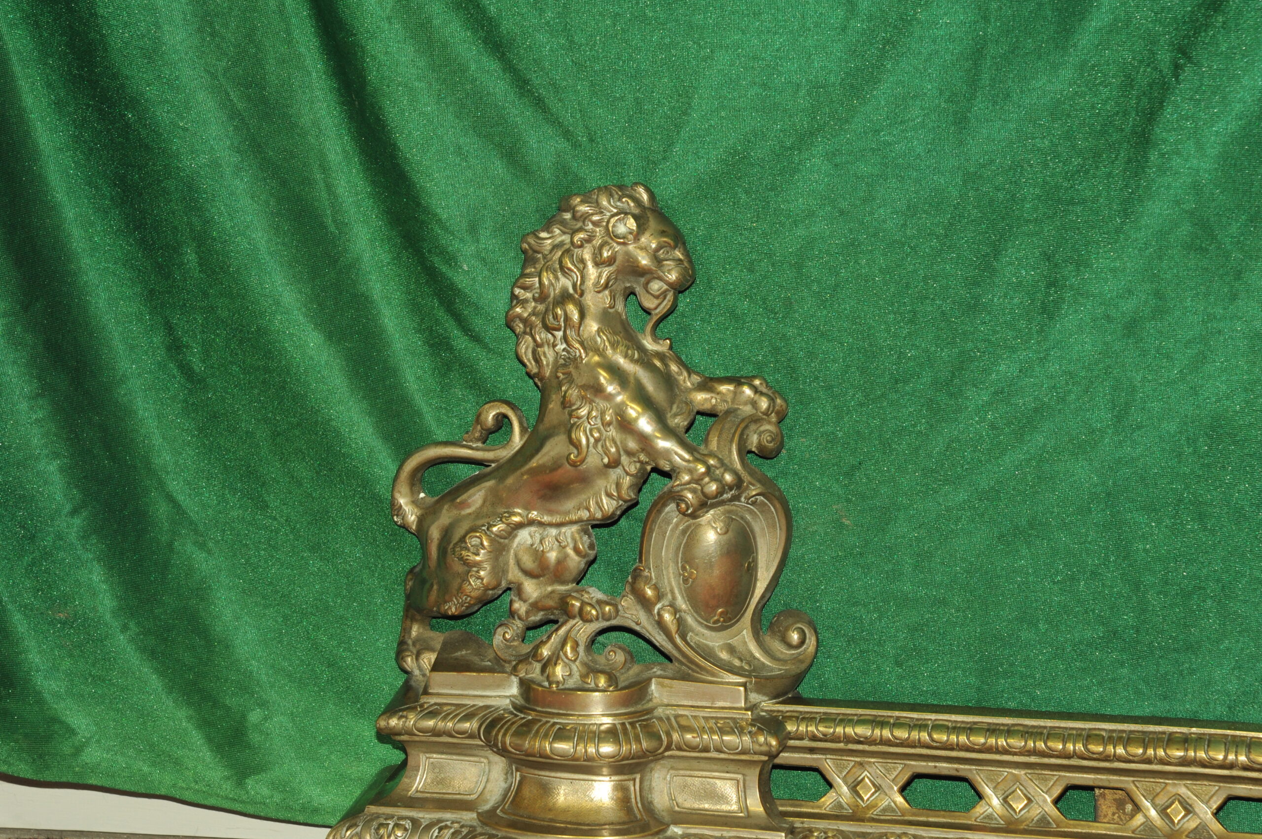 an antique french louis xv style fireplace fender