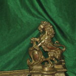 an antique french louis xv style fireplace fender