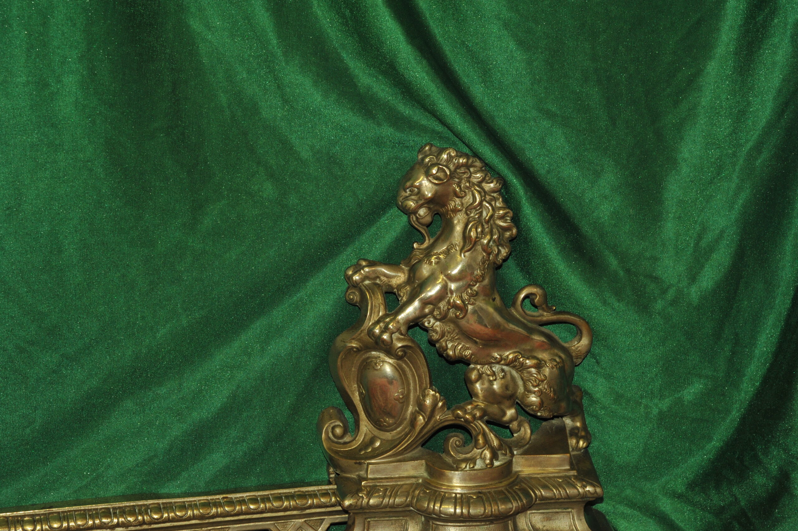 an antique french louis xv style fireplace fender