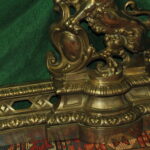an antique french louis xv style fireplace fender