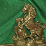 an antique french louis xv style fireplace fender