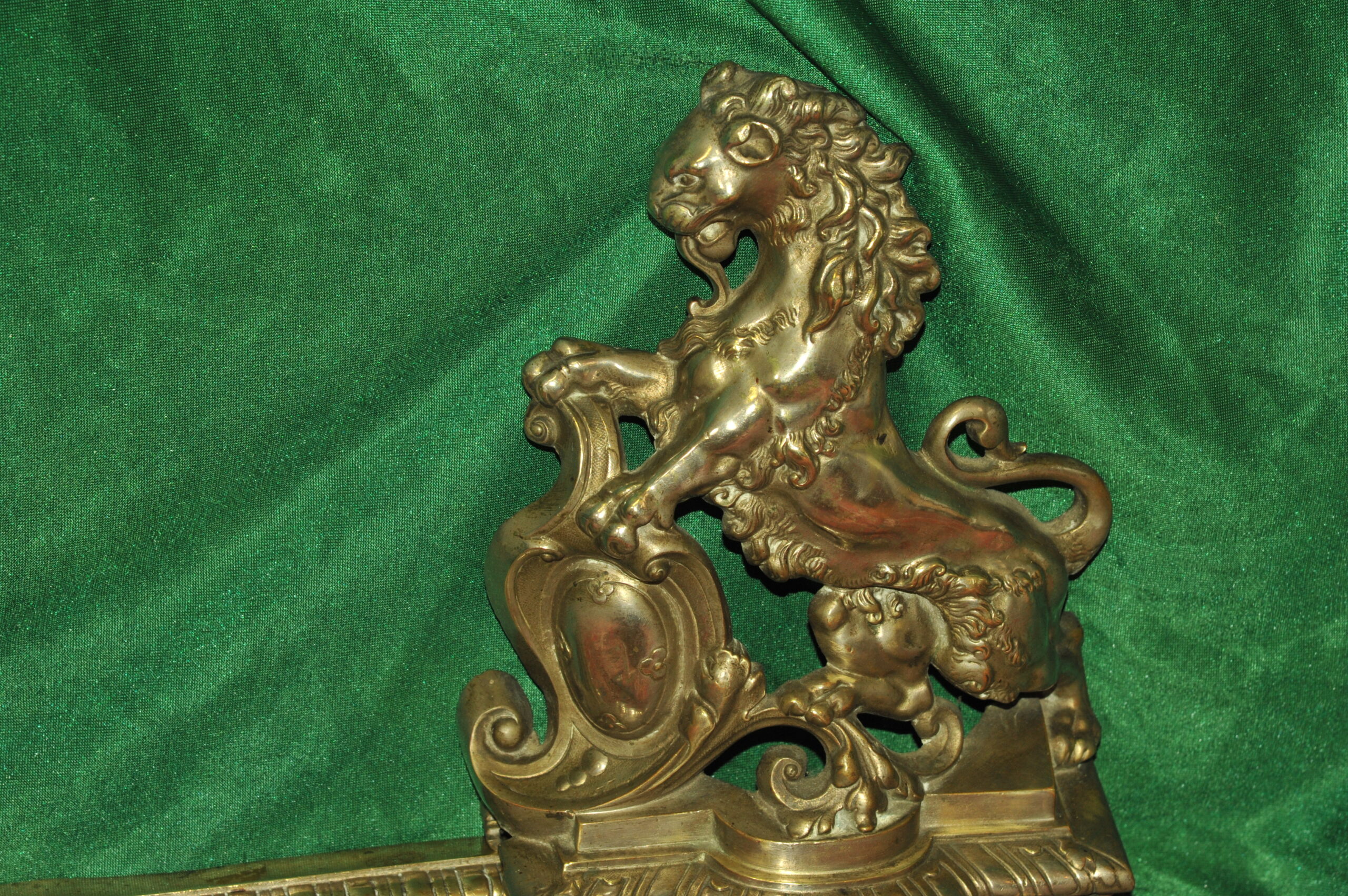 an antique french louis xv style fireplace fender