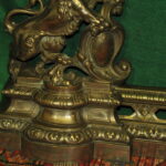an antique french louis xv style fireplace fender