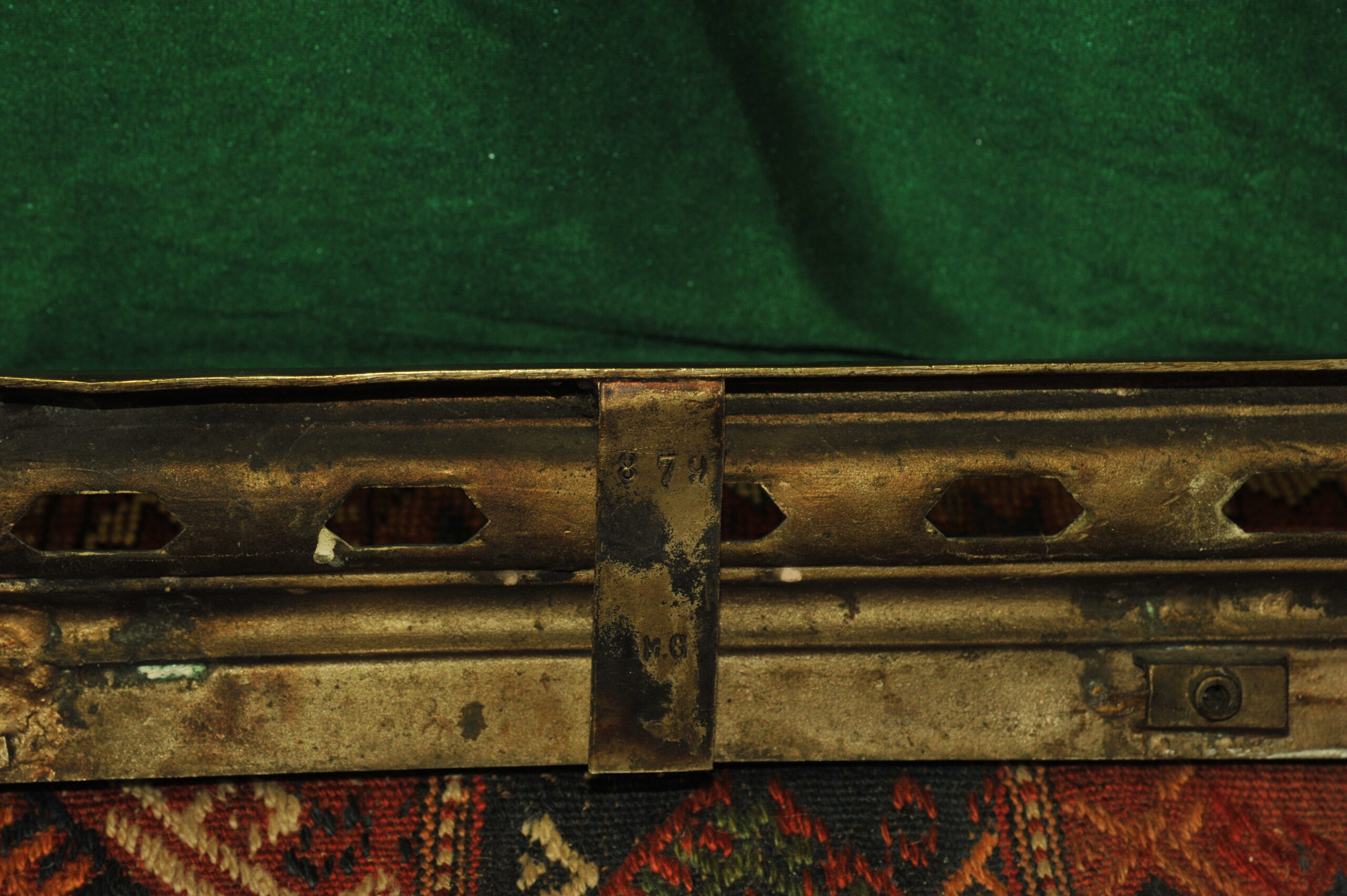 an antique french louis xv style fireplace fender