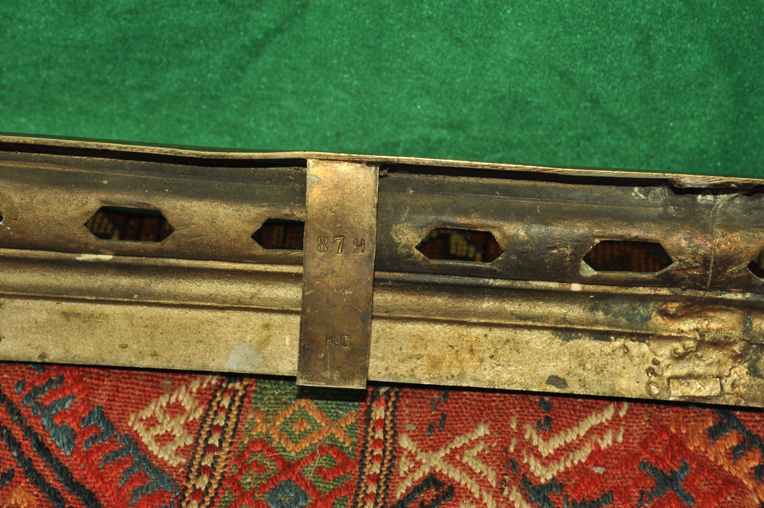 an antique french louis xv style fireplace fender
