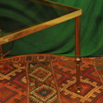 a vintage french mid c maison jansen brass and glass table