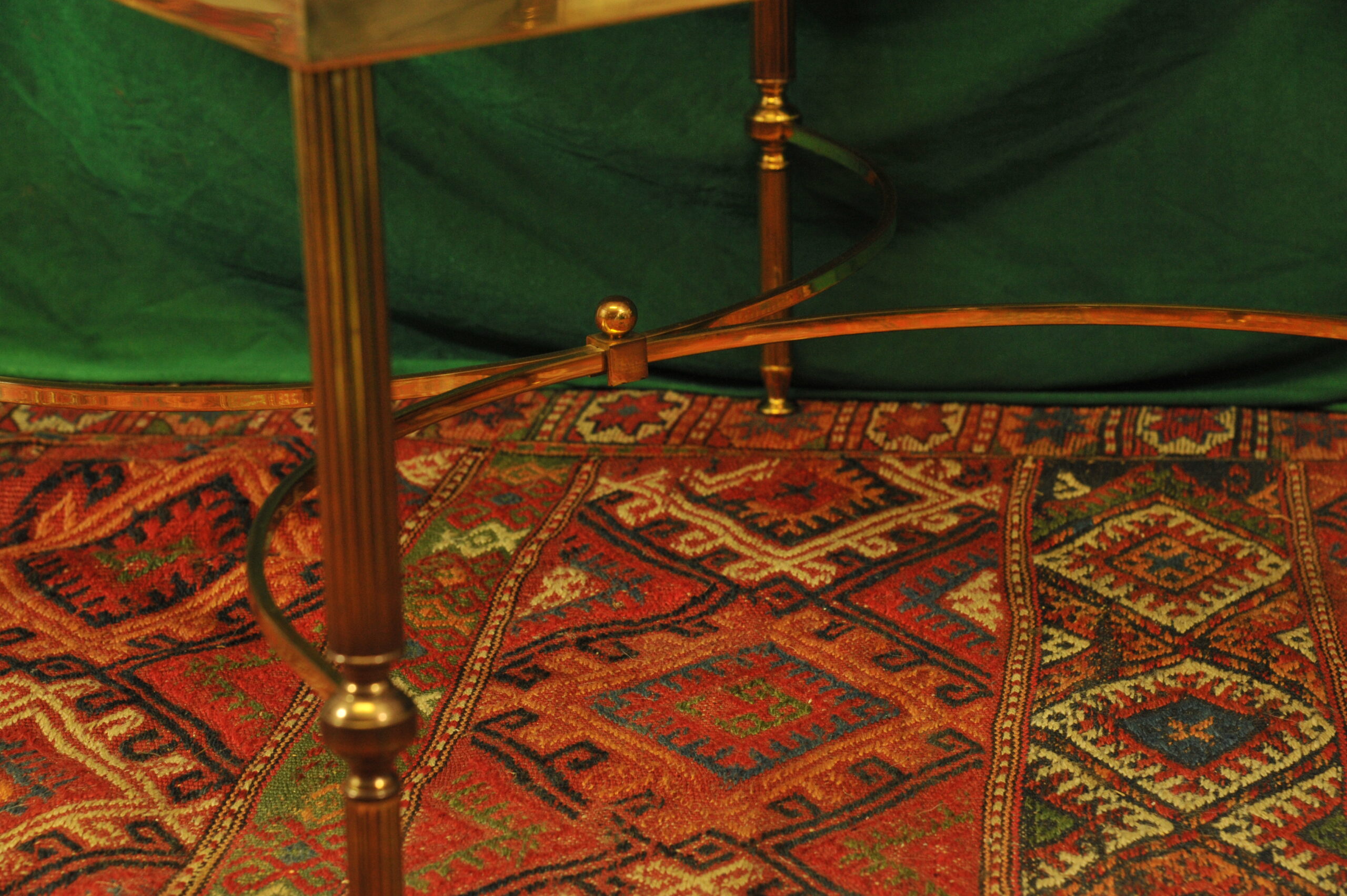 a vintage french mid c maison jansen brass and glass table
