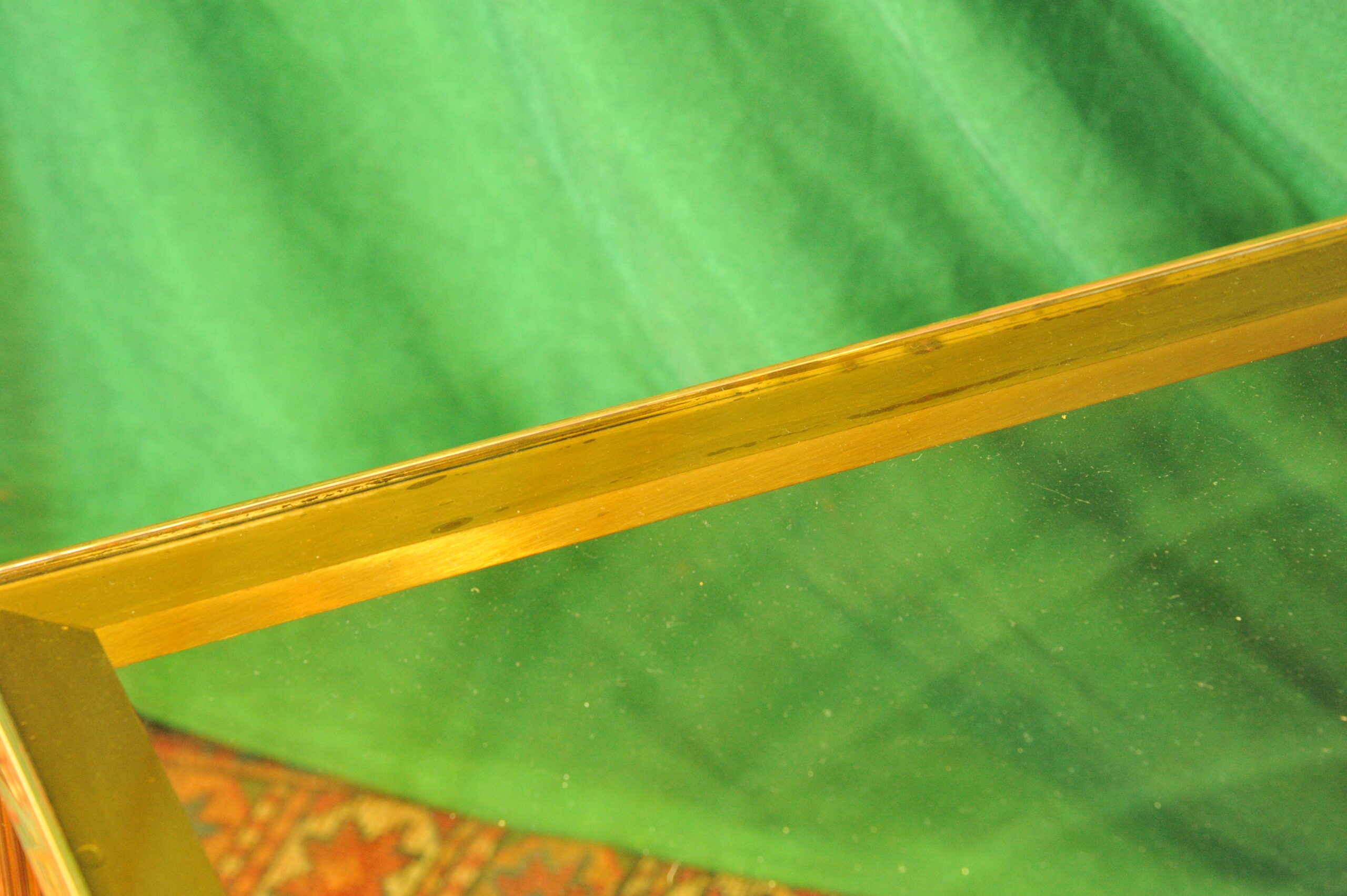 a vintage french mid c maison jansen brass and glass table