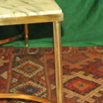 a french vintage mid c brass and marble top table