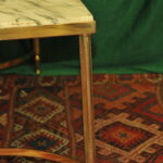 a french vintage mid c brass and marble top table