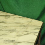 a french vintage mid c brass and marble top table