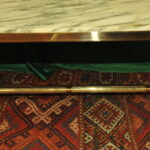 a french vintage mid c brass and marble top table