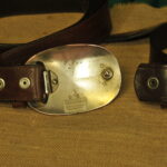 a pair of vintage collectible dsquared leather belts