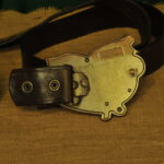 a pair of vintage collectible dsquared leather belts