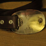 a pair of vintage collectible dsquared leather belts