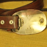 a pair of vintage collectible dsquared leather belts