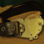a pair of vintage collectible dsquared leather belts