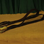 a pair of vintage collectible dsquared leather belts