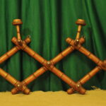 a vintage french faux bamboo coat rack