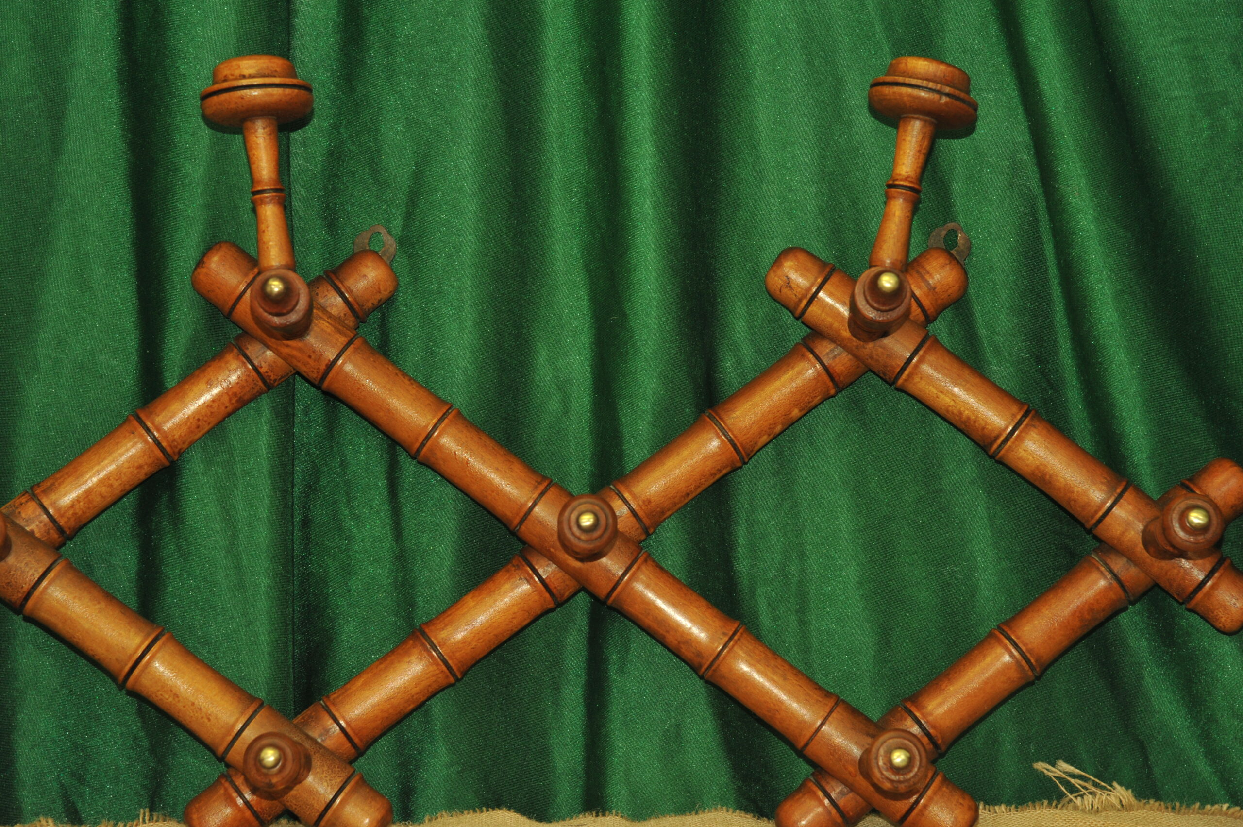 a vintage french faux bamboo coat rack