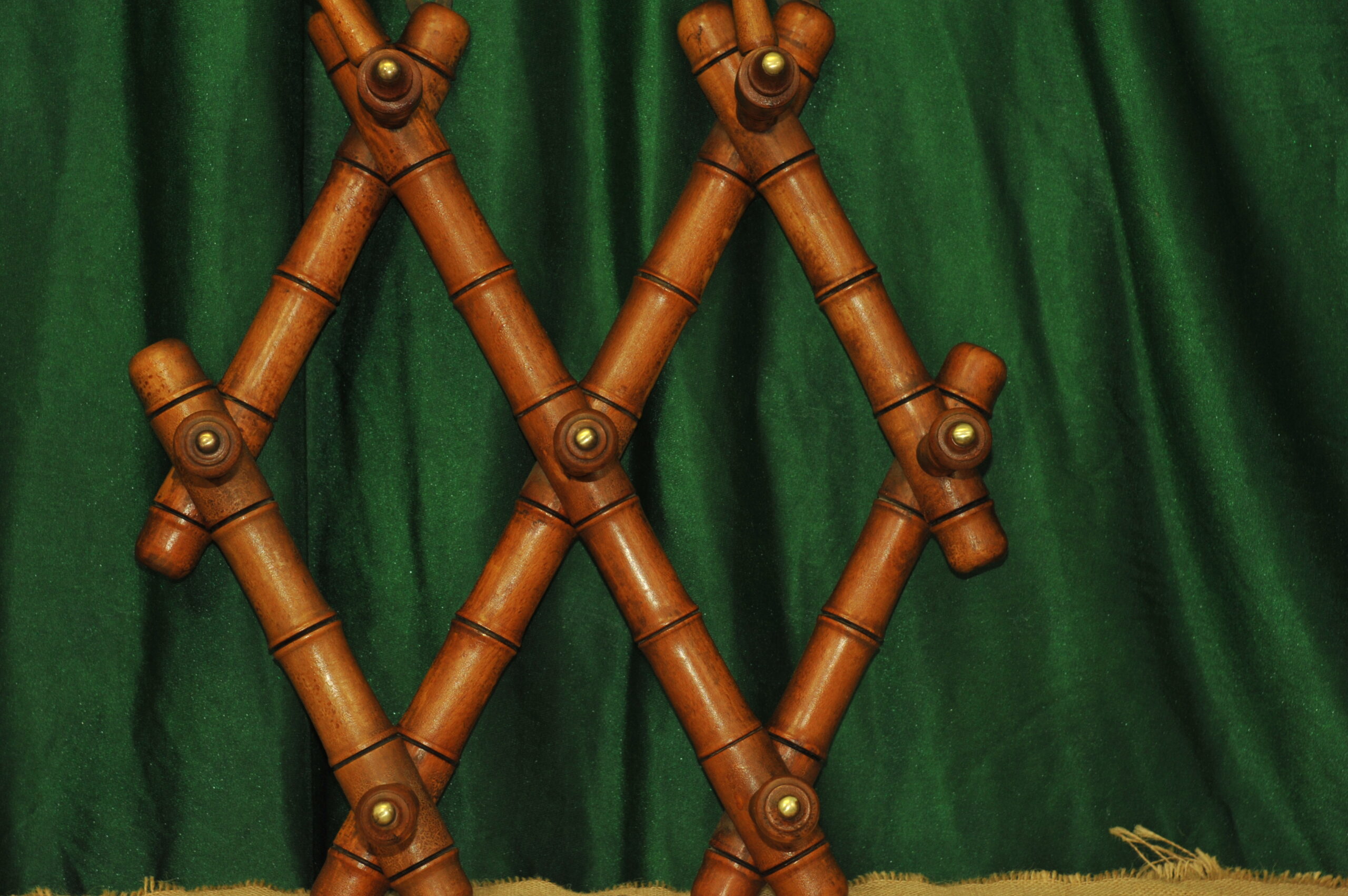 a vintage french faux bamboo coat rack