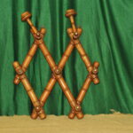 a vintage french faux bamboo coat rack