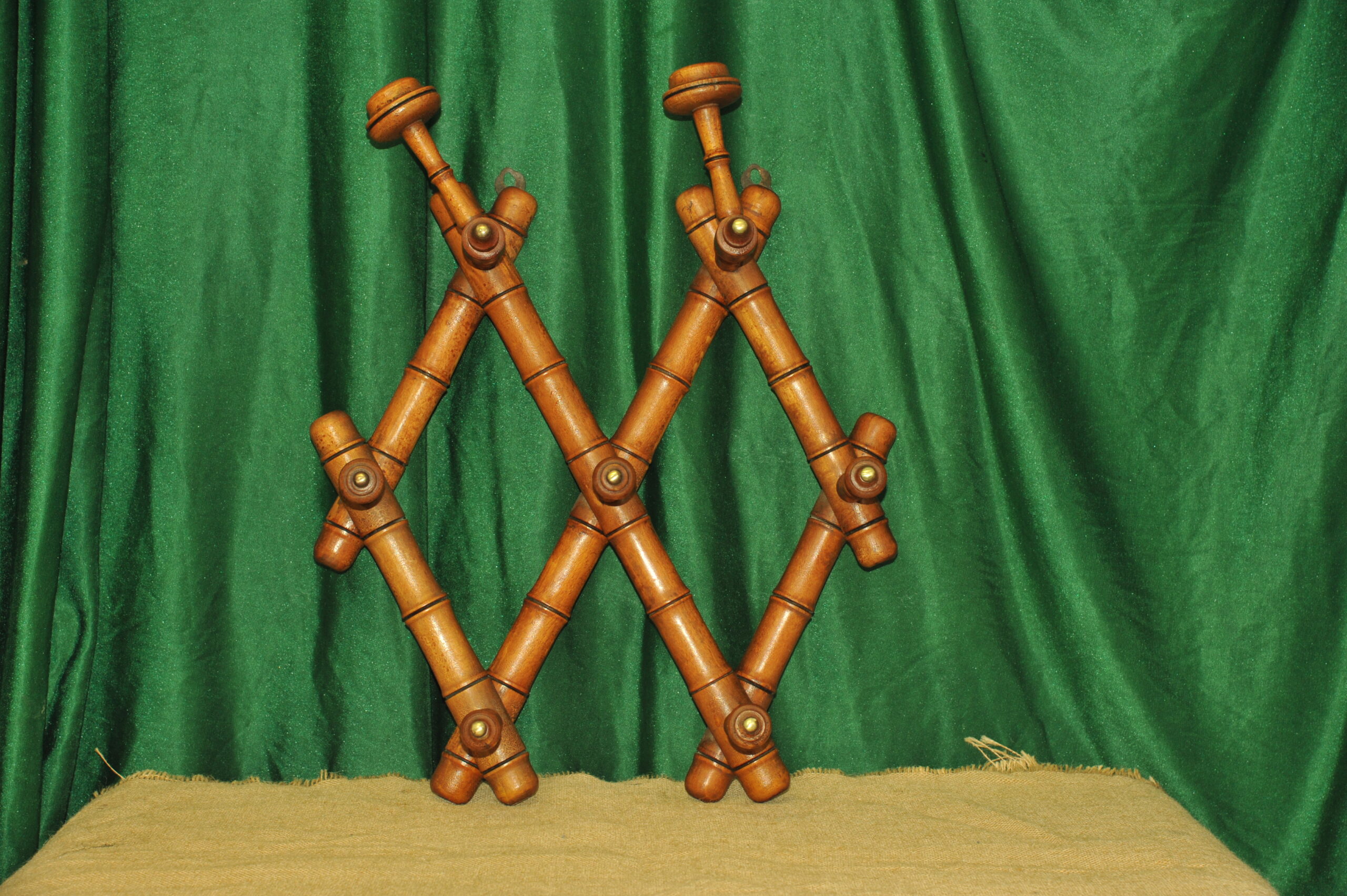 a vintage french faux bamboo coat rack