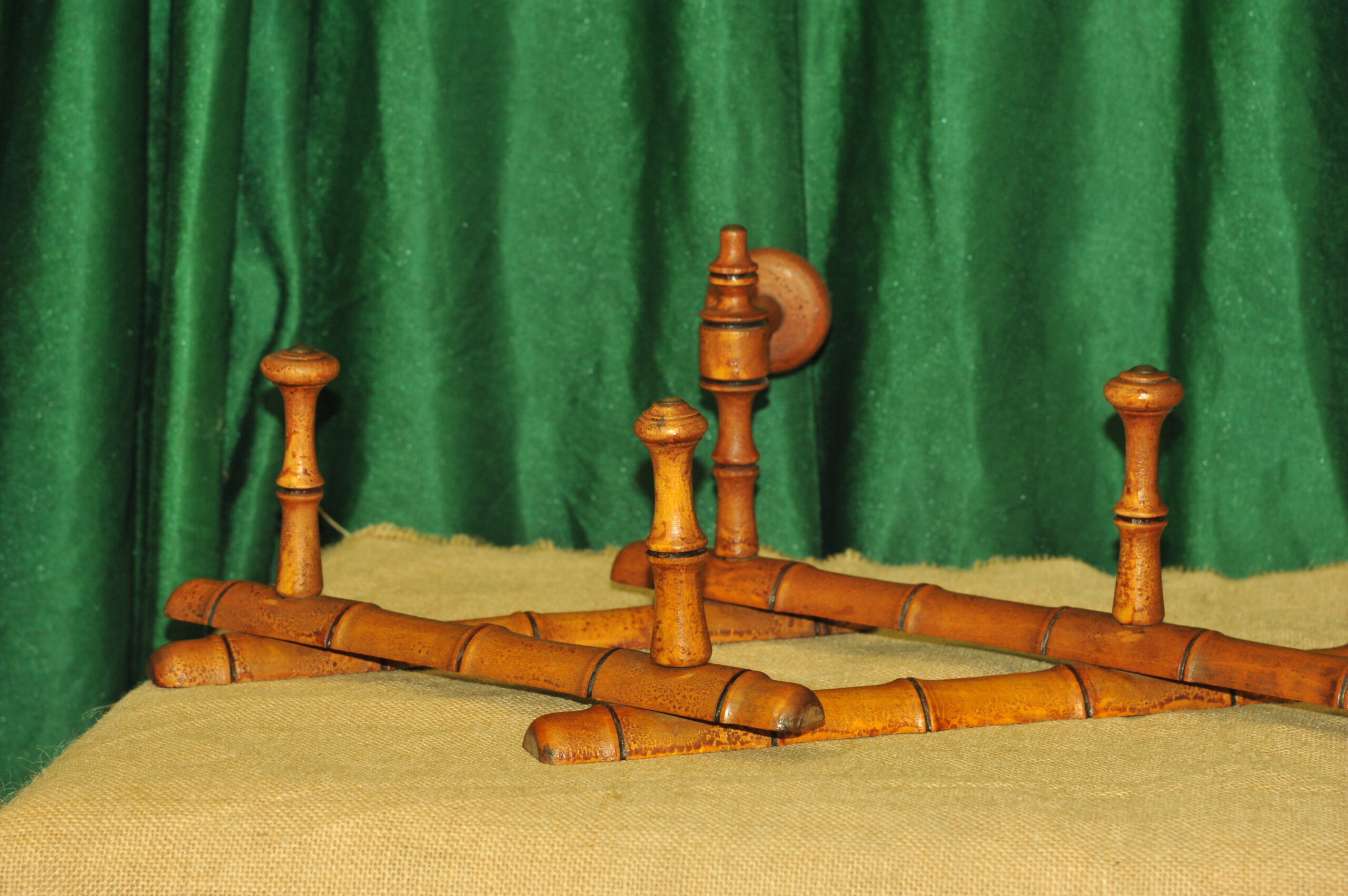 a vintage french faux bamboo coat rack