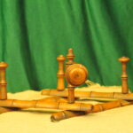 a vintage french faux bamboo coat rack