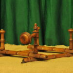 a vintage french faux bamboo coat rack