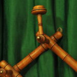 a vintage french faux bamboo coat rack