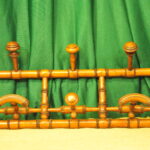 a vintage french faux bamboo coat rack