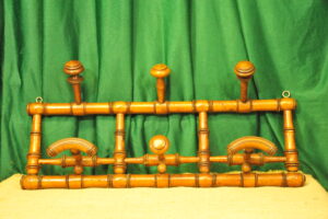 a vintage french faux bamboo coat rack