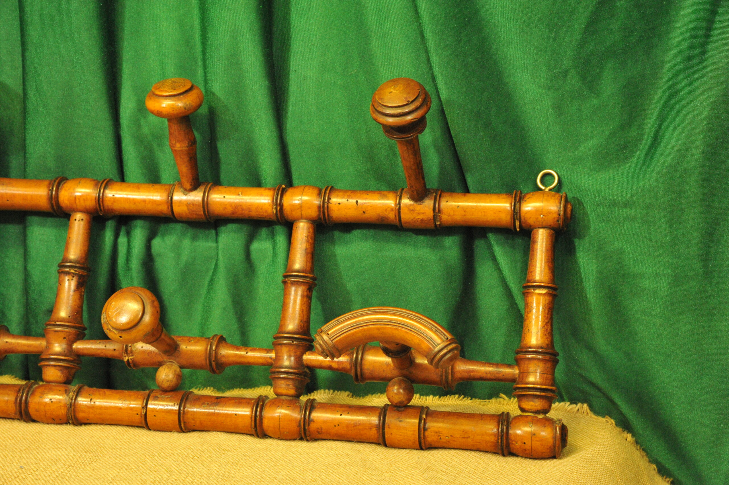 a vintage french faux bamboo coat rack