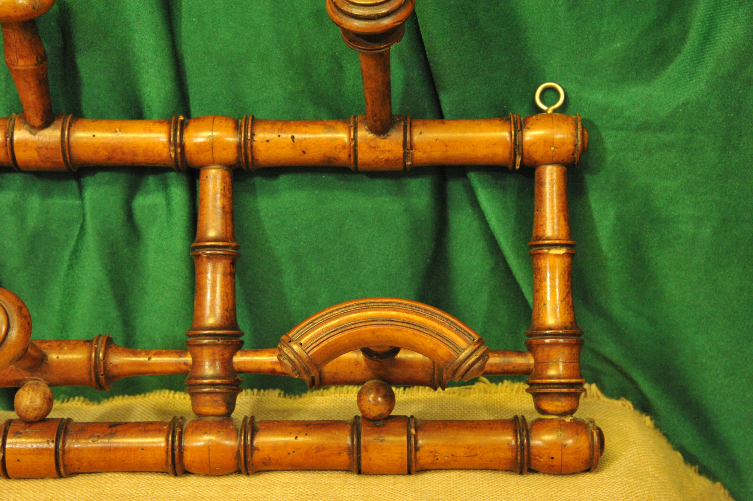 a vintage french faux bamboo coat rack