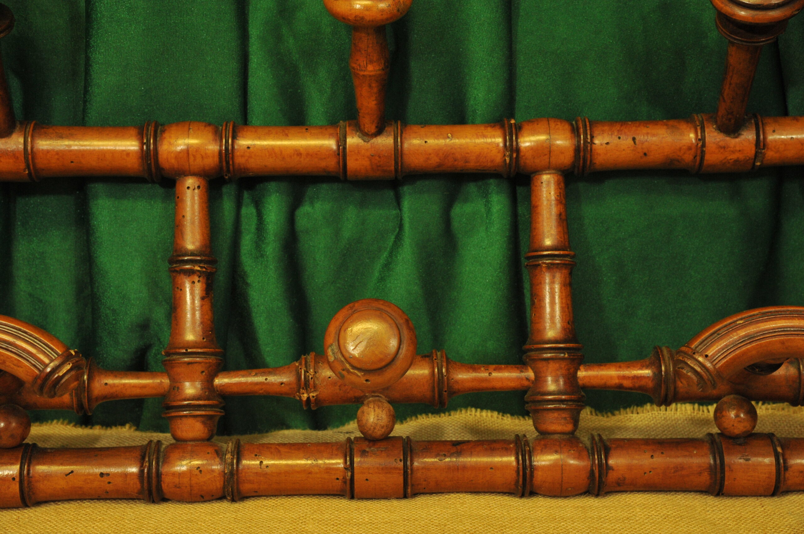 a vintage french faux bamboo coat rack