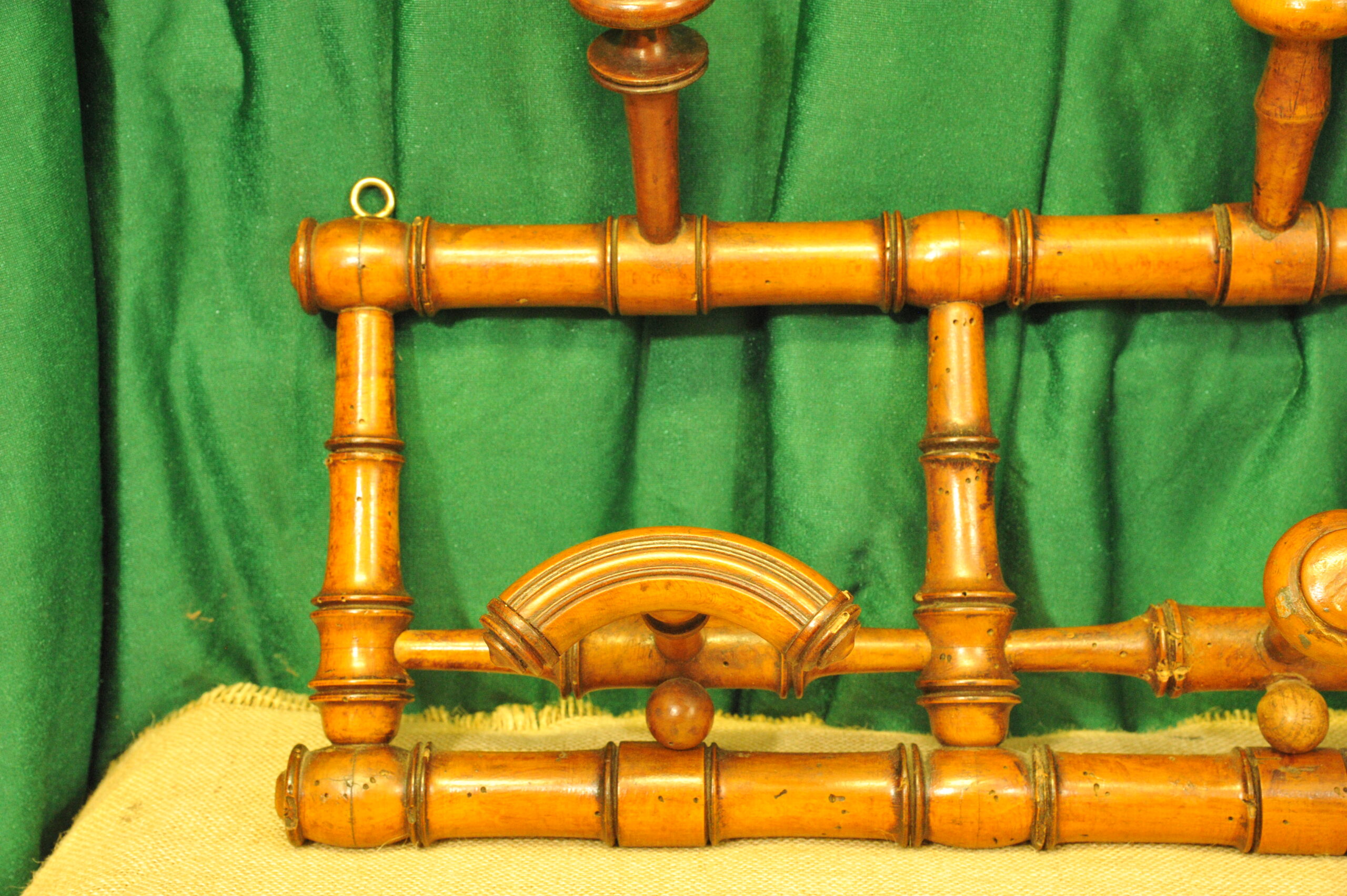 a vintage french faux bamboo coat rack