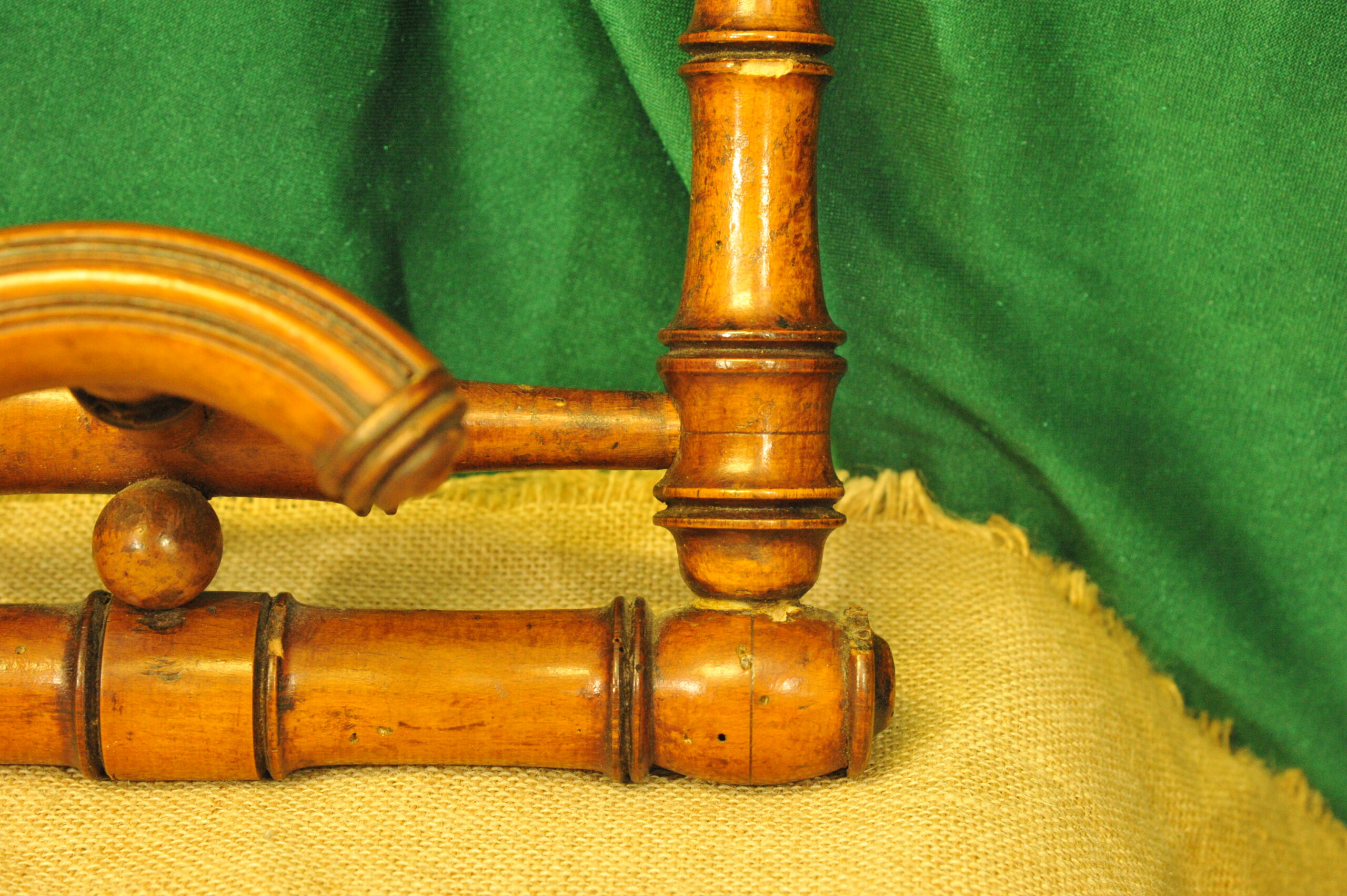 a vintage french faux bamboo coat rack