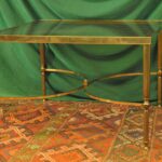 a vintage french mid c maison jansen brass and glass table