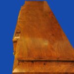 an english antique walnut and tunbridgeware inlaid glazed four door breakfront cabinet