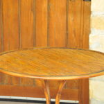 vintage french faux bamboo table and chair set