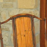 vintage french faux bamboo table and chair set