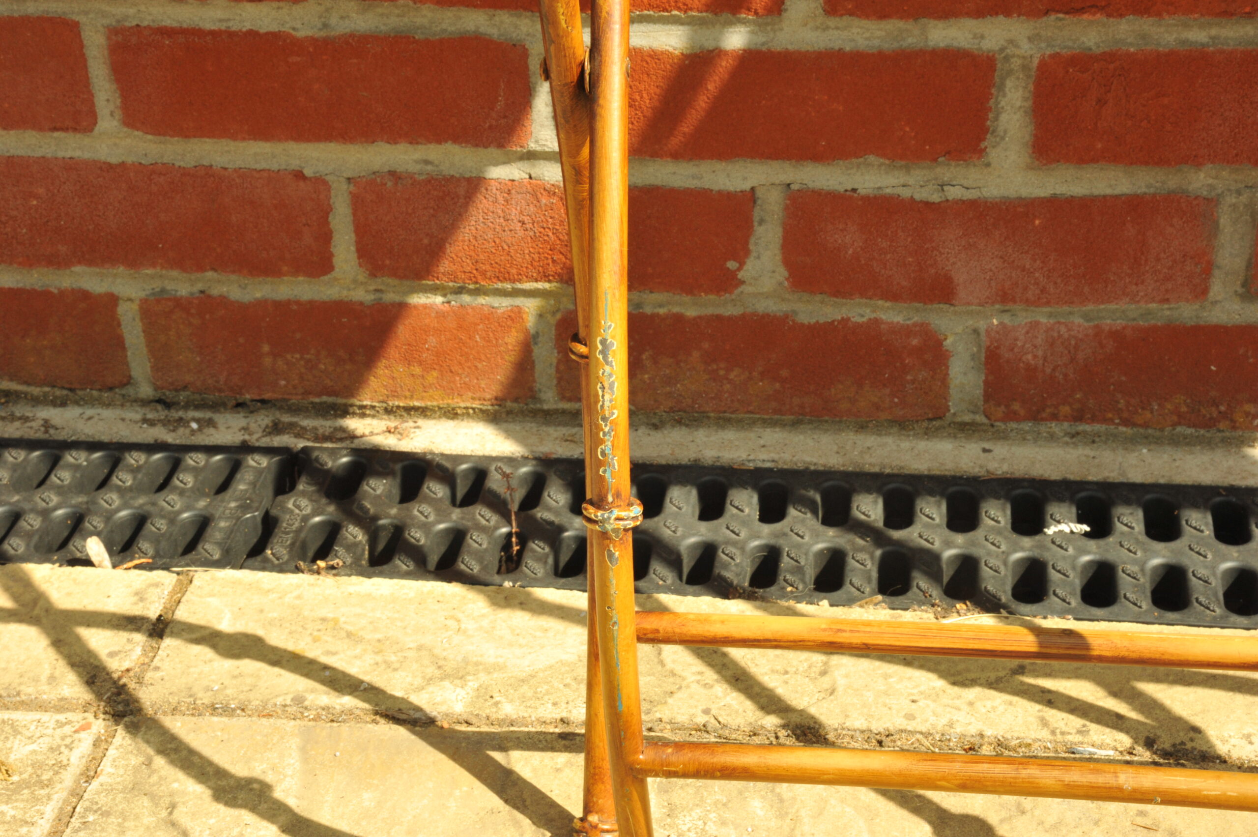 vintage french faux bamboo table and chair set