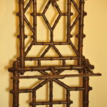 antique french cast iron faux bamboo hat, coat & umbrella stand c.1890–1900