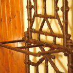 antique french cast iron faux bamboo hat, coat & umbrella stand c.1890–1900