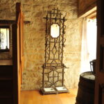 antique french cast iron faux bamboo hat, coat & umbrella stand c.1890–1900