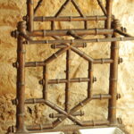 antique french cast iron faux bamboo hat, coat & umbrella stand c.1890–1900
