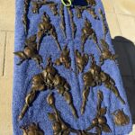 stunning and rare set of 19 gilt bronze appliques by poix blin